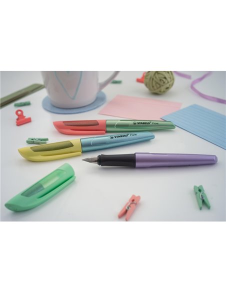 5072/6-41,Stilou STABILO, penita tip M, 0.5 mm, violet metalizat cu verde