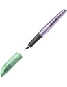 5072/6-41,Stilou STABILO, penita tip M, 0.5 mm, violet metalizat cu verde