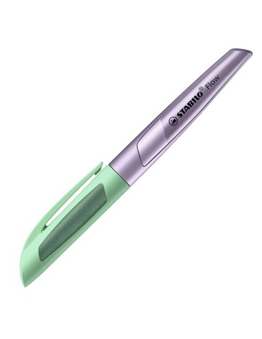5072/6-41,Stilou STABILO, penita tip M, 0.5 mm, violet metalizat cu verde