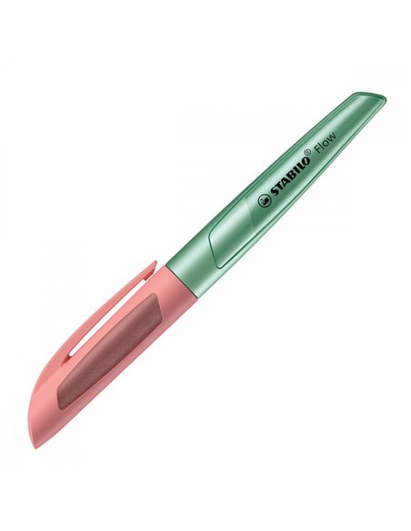 5072/4-41,Stilou STABILO, penita tip M, 0.5 mm, verde metalizat cu roz