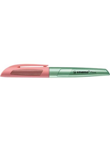 5072/4-41,Stilou STABILO, penita tip M, 0.5 mm, verde metalizat cu roz