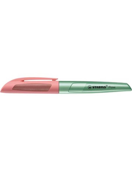 5072/4-41,Stilou STABILO, penita tip M, 0.5 mm, verde metalizat cu roz