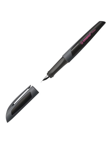 5073/8-41,Stilou STABILO, penita tip M, 0.5 mm, gri inchis cu negru