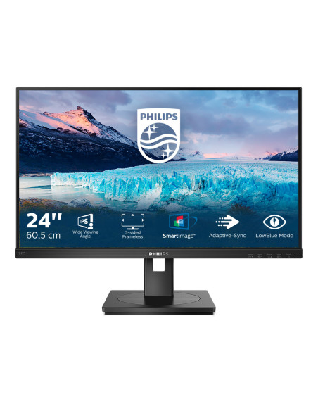 MONITOARE  PHILIPS 23.8 inch, home, office, IPS, Full HD (1920 x 1080), Wide, 250 cd mp, 4 ms, HDMI, DVI, VGA, DisplayPort, "242