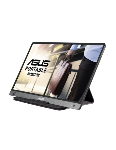 MONITOR Asus 15.6 inch, portabil, IPS, Full HD (1920 x 1080), Wide, 250 cd mp, 5ms, micro HDMI, "MB16AH" (include TV 6.00lei)