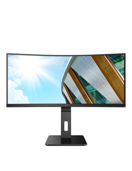 MONITOR  AOC - gaming 34 inch, Gaming, VA, UWQHD (3440 x 1440), Wide | curbat, 300 cd mp, 1 ms, HDMI | DisplayPort, "CU34P2A" (i