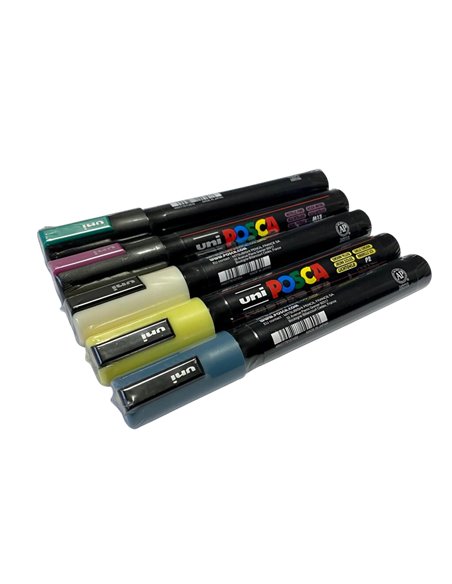 Set 5 Markere UNI POSCA PC-5M, 1.8-2.5 mm, POS24-PC5M