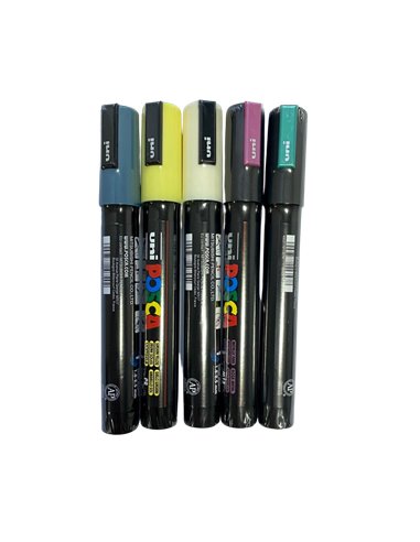 Set 5 Markere UNI POSCA PC-5M, 1.8-2.5 mm, POS24-PC5M