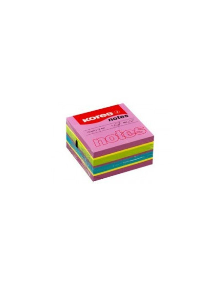 Notes Adeziv Summer, 75 mm X 75 mm, Neon Mixt, 450 File, Kores Notes Adeziv Summer, 75 mm X 75 mm, Neon Mixt, 450 File, Kores