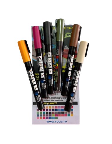 Set 6 Markere UNI POSCA PC-3M, 0.9-1.3 mm, POS25-PC3M