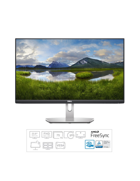 Monitor Dell 23.8'' S2421HN, 60.45 cm, LED, IPS, FHD, 1920 x 1080 at 75Hz, 16 9