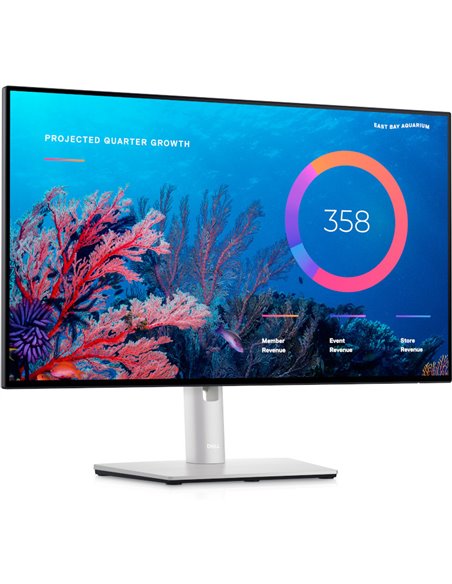 Monitor LED DELL UltraSharp U2422HE , 23.8 16:9, IPS LED backlit, AG, 3H coating, Argintiu cu negru
