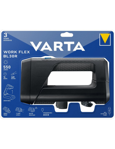 Lanterna LED reincarcabila Varta Work Flex BL30R, 550lm, 3