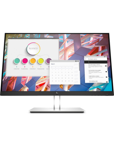 9VF99A3,Monitor LED HP E-Display E24 G4, 23.8", Full HD, IPS, Eye Ease, USB, VGA, HDMI, Negru cu argintiu