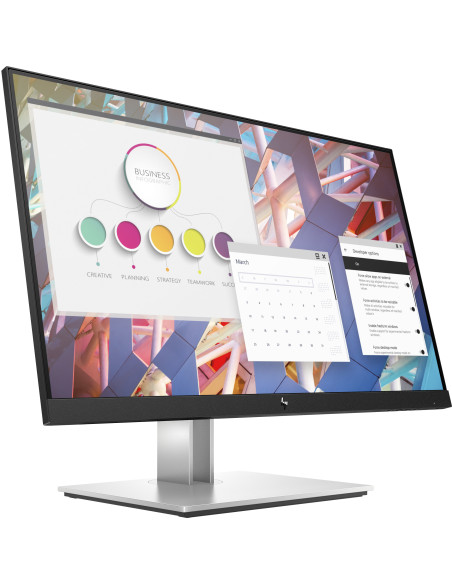 9VF99A3,Monitor LED HP E-Display E24 G4, 23.8", Full HD, IPS, Eye Ease, USB, VGA, HDMI, Negru cu argintiu