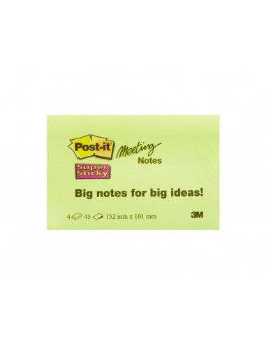 Notes Adeziv Post-It 3M Super Sticky 152 X 101 Mm 4 X 45