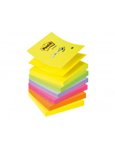 Notes Adeziv Post-It 3M Z Neon Unicolor 76 X 76 Mm 6 X 100