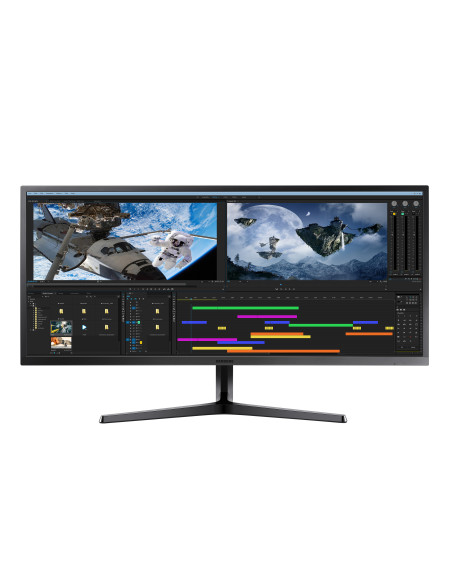 MONITOR Samsung 34 inch, home | office, VA, UWQHD (3440 x 1440), Wide, 300 cd mp, 4 ms, HDMI | DisplayPort, "LS34J550WQRXEN" (in