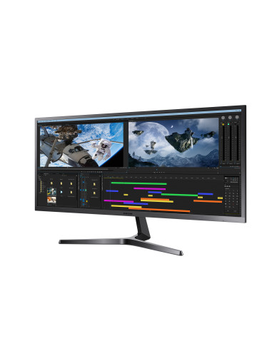 MONITOR Samsung 34 inch, home | office, VA, UWQHD (3440 x 1440), Wide, 300 cd mp, 4 ms, HDMI | DisplayPort, "LS34J550WQRXEN" (in