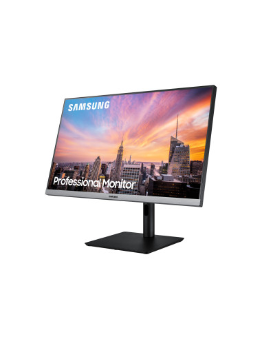 Monitor LED IPS Samsung 23.8", Full HD, HDMI, FreeSync, Negru cu gri