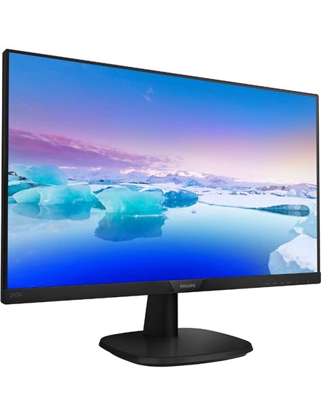 Monitor LED IPS Philips 23.8", Full HD, Ultra-narrow, 75Hz, DVI, HDMI, Flicker-Free, Negru
