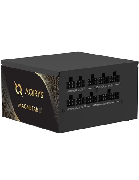 Sursa Aqirys Magnetar LE 750W 80 Gold Plus   TECHNICAL DATA  Continuous power: 750W Form factor: ATX ATX Version: ATX V2.52 Effi