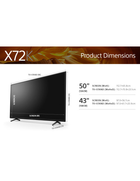 LED TV 50" SONY KD50X72KPAEP "KD50X72KPAEP" (include TV 14 lei)