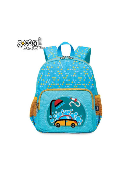 Ghiozdan gradinita CAR WASH, 31 cm - S-COOL,SC1363