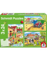 Puzzle Schmidt, La ferma, 3x24 piese,ROB-LIN2168