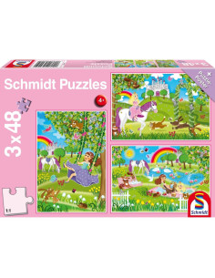 Puzzle Schmidt, Printese in curtea regala, 3x48