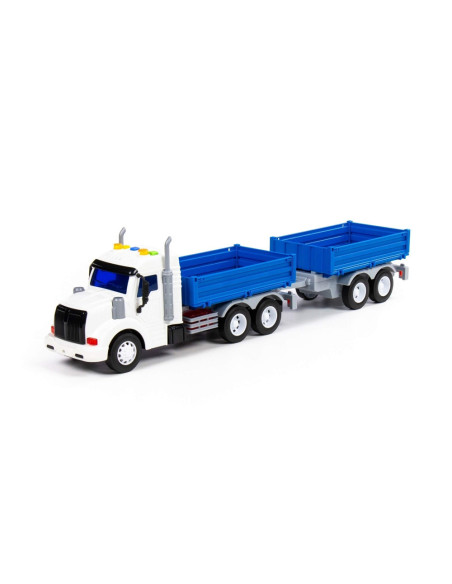 Camion + remorca, cu lumina si sunet, 53.5x11.5x18.5 cm