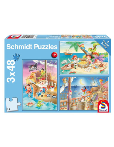 Puzzle Schmidt, Banda de pirati, 3x48 piese,ROB-LIN2236