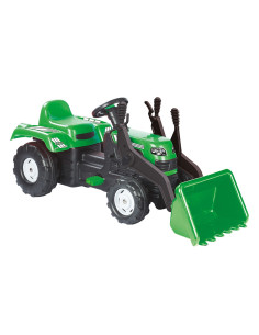Tractor - excavator cu pedale, Verde, 52x110x45 cm -