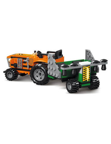 Blocki My Farm, Tractor cu semanatoare, 143 piese,ROB-KB0354