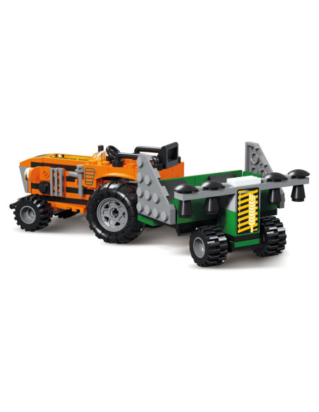 Blocki My Farm, Tractor cu semanatoare, 143 piese,ROB-KB0354