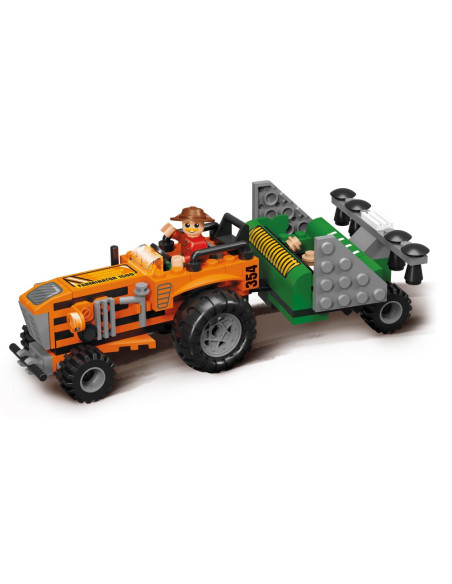 Blocki My Farm, Tractor cu semanatoare, 143 piese,ROB-KB0354