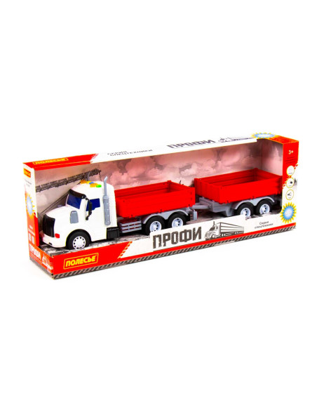 Camion + remorca cu lumina si sunet, 50.6x98x13 cm