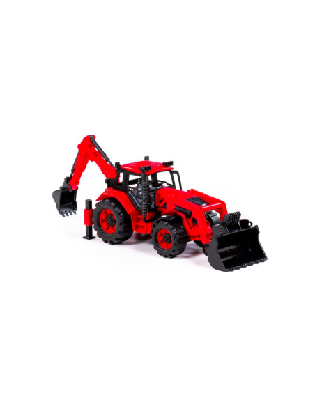Tractor-excavator cu incarcator, 31x15x14.5 cm