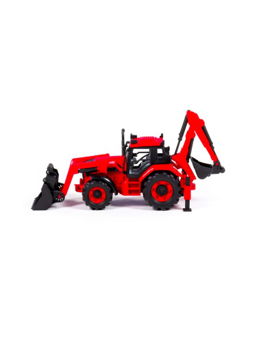 Tractor-excavator cu incarcator, 31x15x14.5 cm
