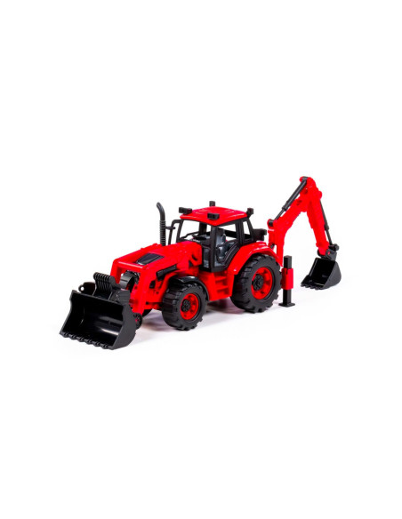 Tractor-excavator cu incarcator, 31x15x14.5 cm