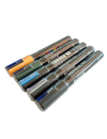 Set 5 Markere UNI POSCA PC-5M, 1.8 - 2.5 mm, POS28-PC5M