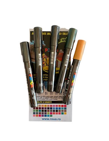 Set 5 Markere UNI POSCA PC-5M, 1.8 - 2.5 mm, POS28-PC5M