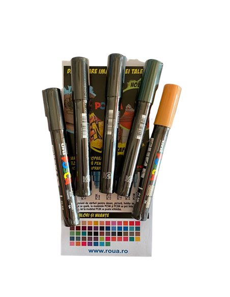 Set 5 Markere UNI POSCA PC-5M, 1.8 - 2.5 mm, POS28-PC5M