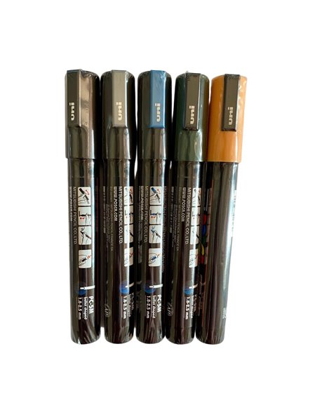 Set 5 Markere UNI POSCA PC-5M, 1.8 - 2.5 mm, POS28-PC5M