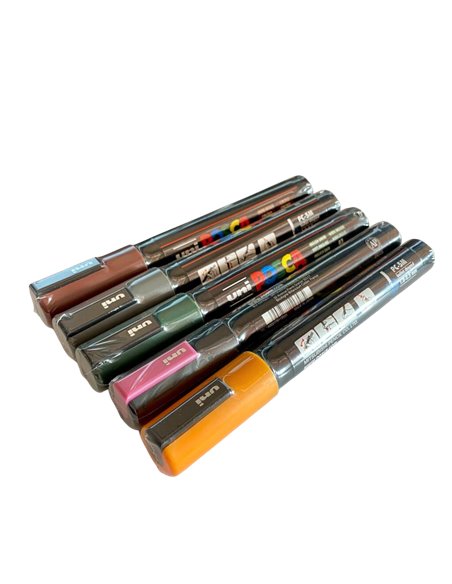 Set 5 Markere UNI POSCA PC-5M, 1.8 - 2.5 mm, POS29-PC5M