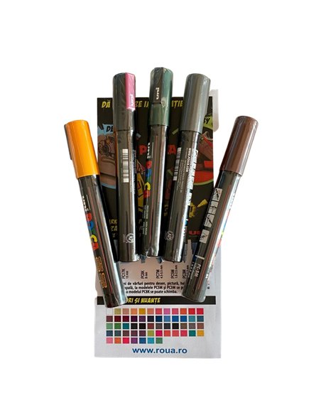 Set 5 Markere UNI POSCA PC-5M, 1.8 - 2.5 mm, POS29-PC5M