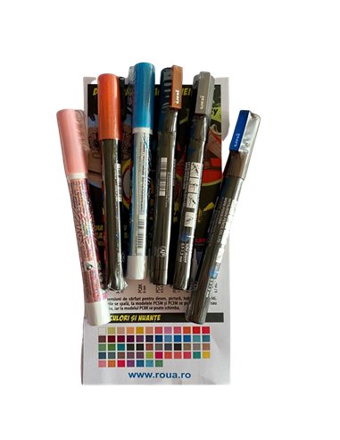 Set 6 Markere UNI POSCA PC-3M, 0.9 - 1.3 mm, POS30-PC3M