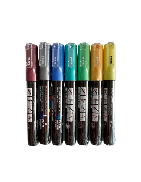 Set 7 markere UNI POSCA PC-1M 0.7 - 1 mm, POS32-PC1M