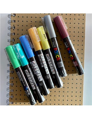 Set 7 markere UNI POSCA PC-1M 0.7 - 1 mm, POS32-PC1M