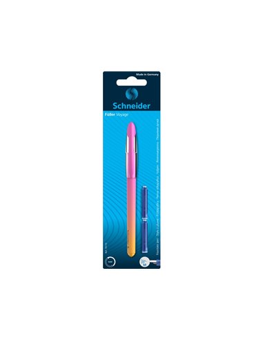 Blister Stilou Schneider Voyage + 2 rezerve/blister, Roz